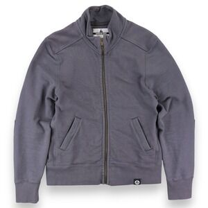 American Giant Bomber Jacket Mens Medium Gray 100% Cotton Fleece Full Zip USA